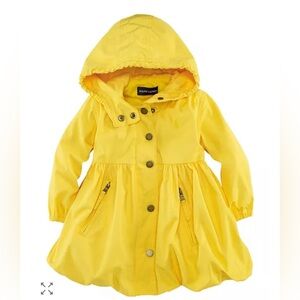 Ralph Lauren Yellow Hooded Bubble Raincoat Jacket